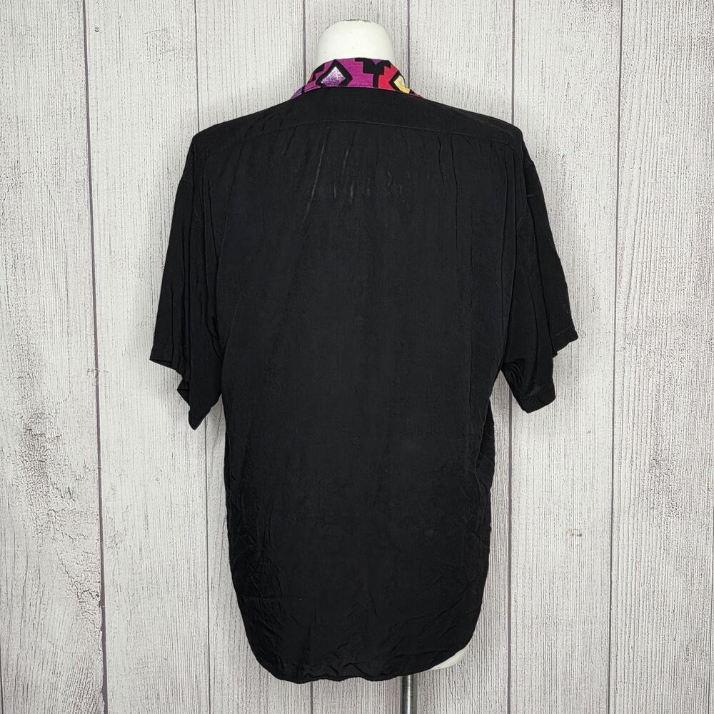 Vintage Jams World Hawaii Rayon High Low Art Shirt Womens, sz Large - Picture 4 of 5